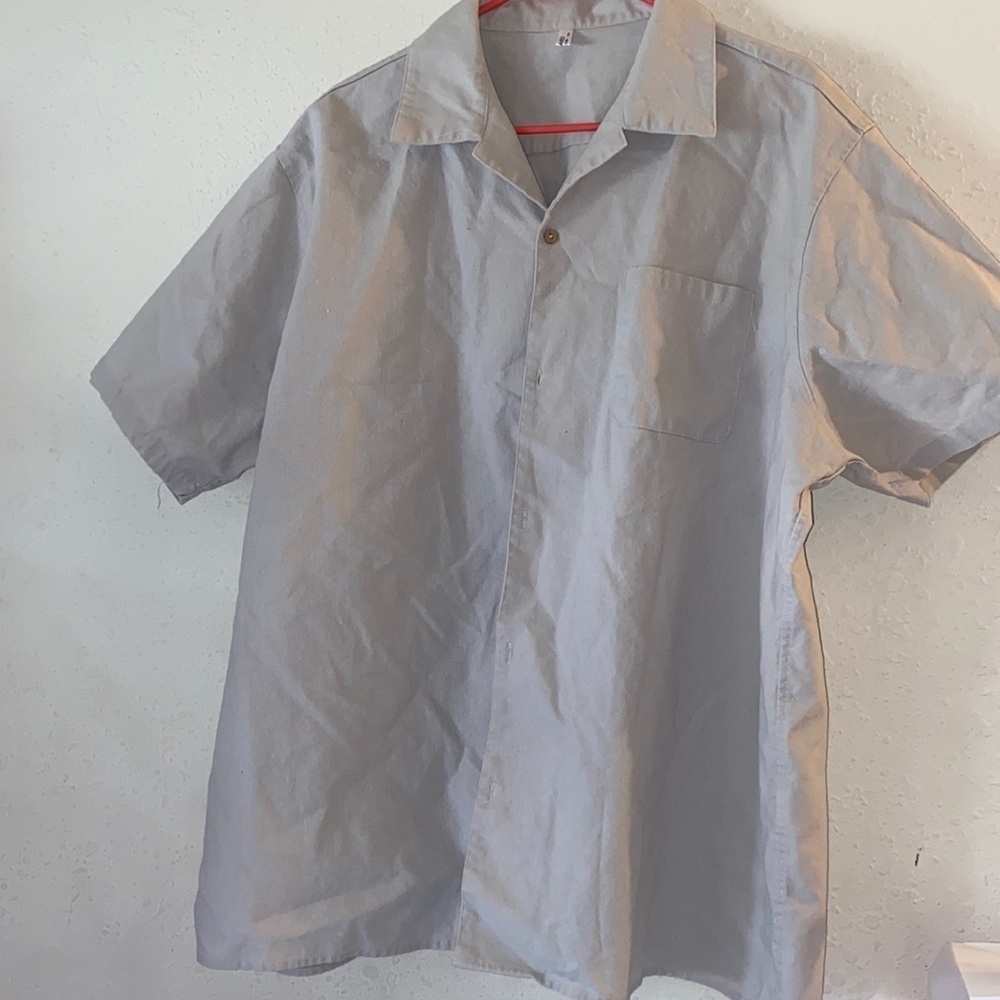 Men’s size XXXL CoofAndy khaki button down shirt T22